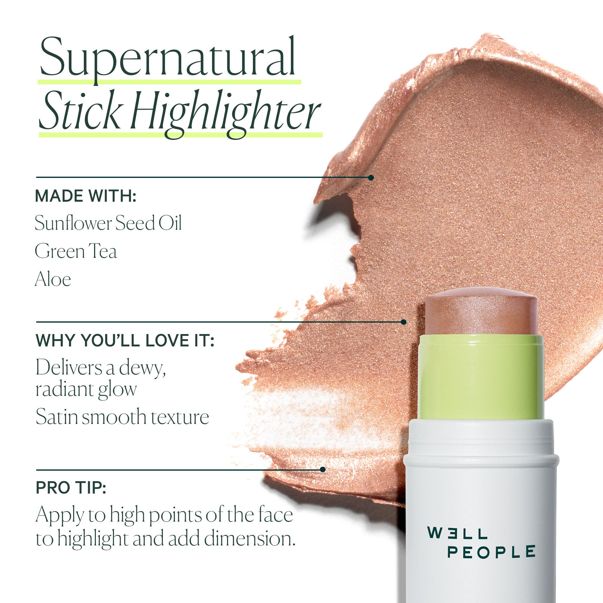 Face outlet highlighter stick